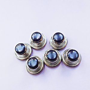 Tuxedo Shirt Studs, Set of 6 Tuxedo Studs